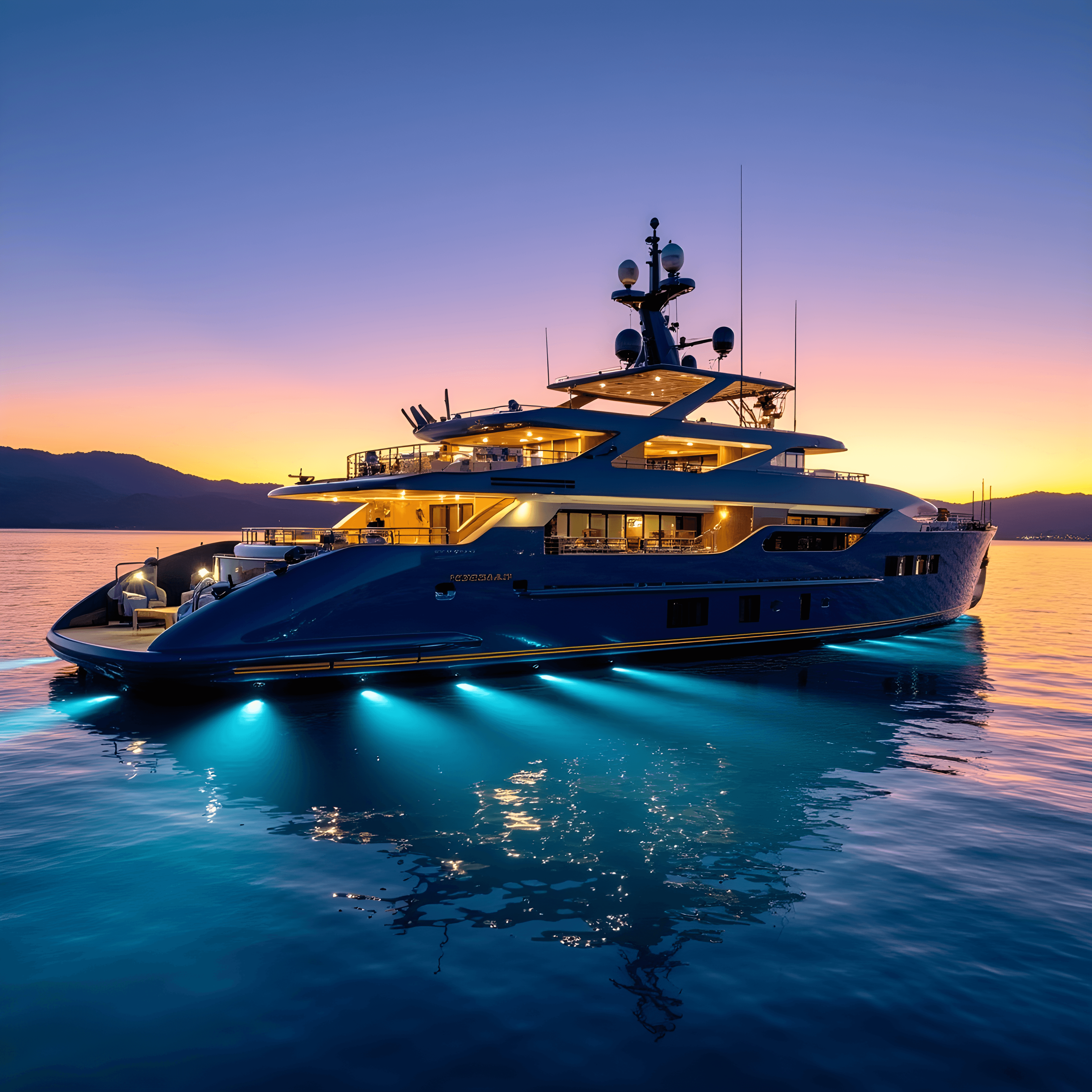 AI-generated superyacht image